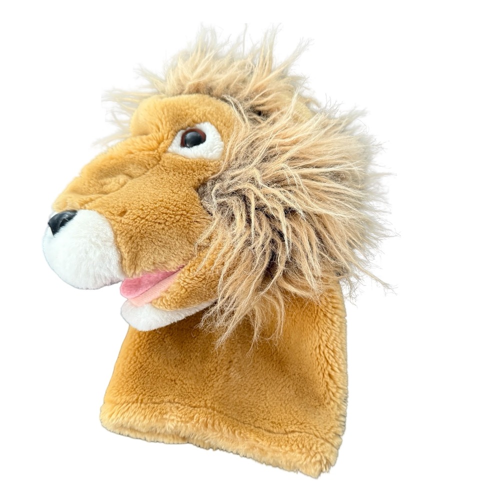 Dakin Lion Hand Puppet Kids Brown Vintage 1987 Plush Toy Korea Story Time